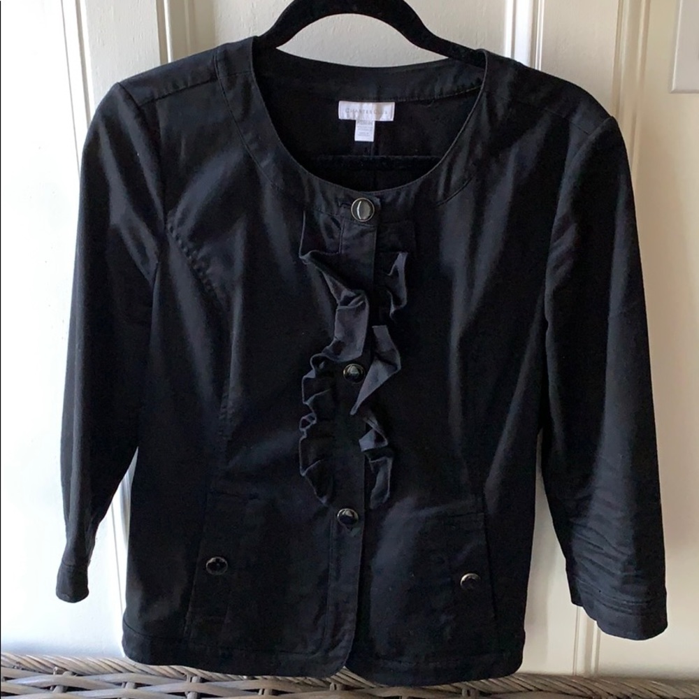 Charter Club- Ruffle front jacket